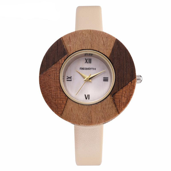 Leather Genuine Wood Watche