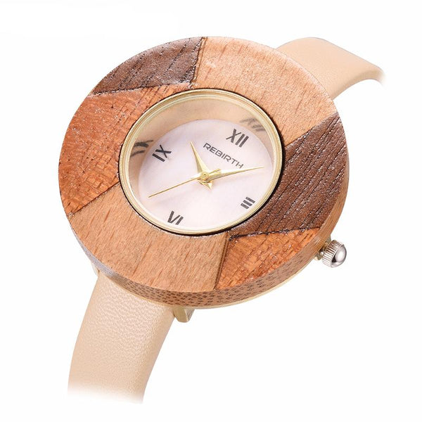 Leather Genuine Wood Watche