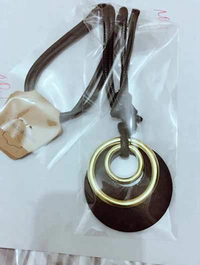 Antique Wooden Alloy Necklace Jewerly