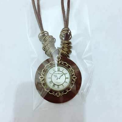 Antique Wooden Alloy Necklace Jewerly
