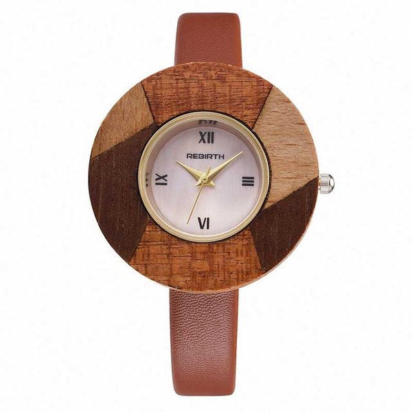 Leather Genuine Wood Watche