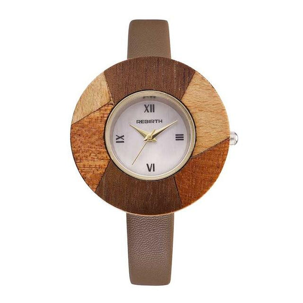 Leather Genuine Wood Watche