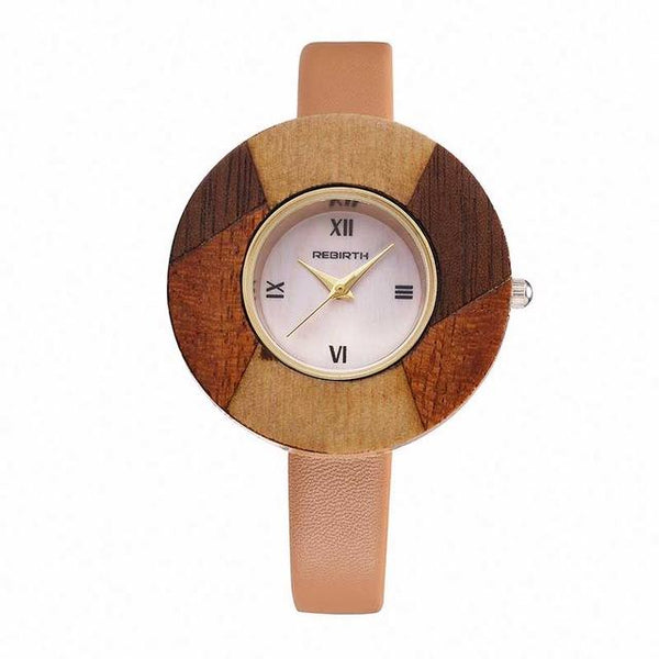 Leather Genuine Wood Watche