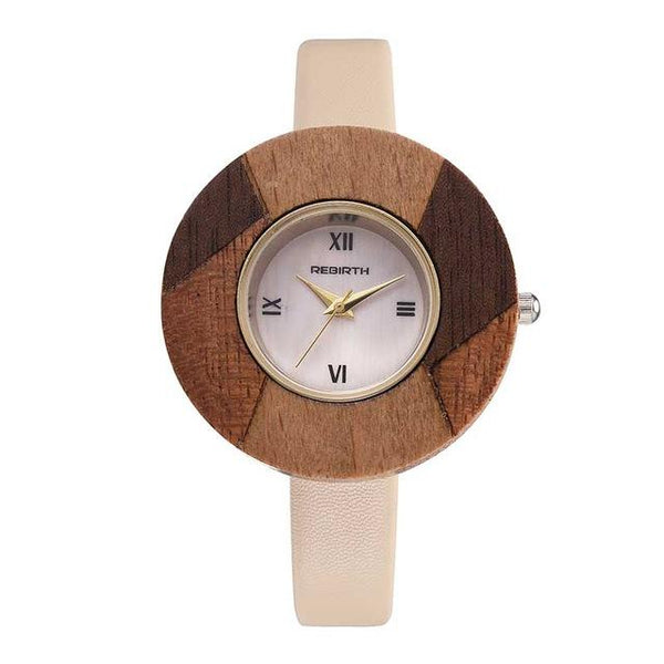 Leather Genuine Wood Watche